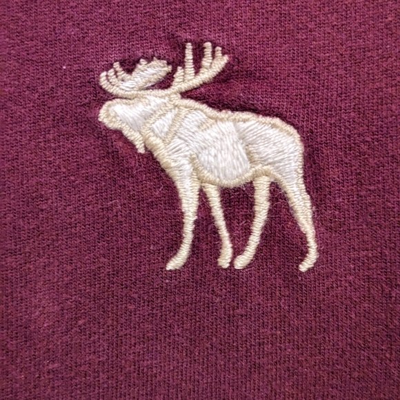 Abercrombie & Fitch men's large long sleeve shirt burgundy vintage maroon - Picture 2 of 5